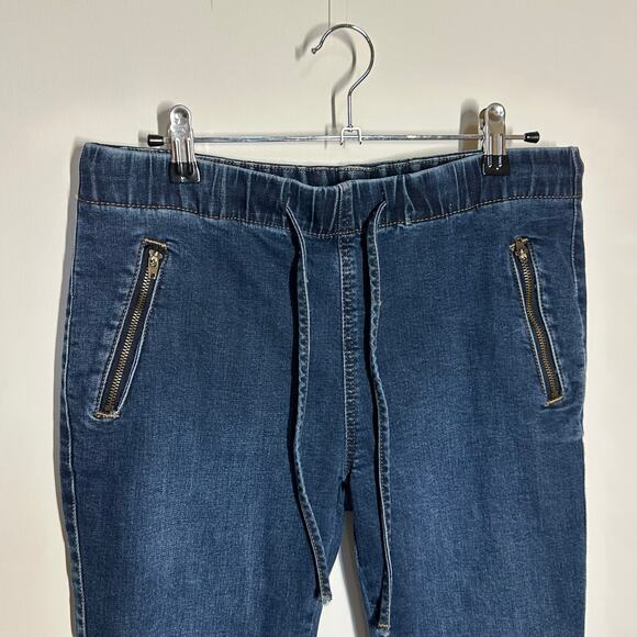 Celebrity Pink Denim Jogger Jeans Zip Pockets Drawstring Sz M - Picture 3 of 10